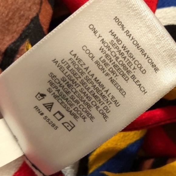 NWT Express Multi colored peplum Top shirt size XS - Picture 7 of 11